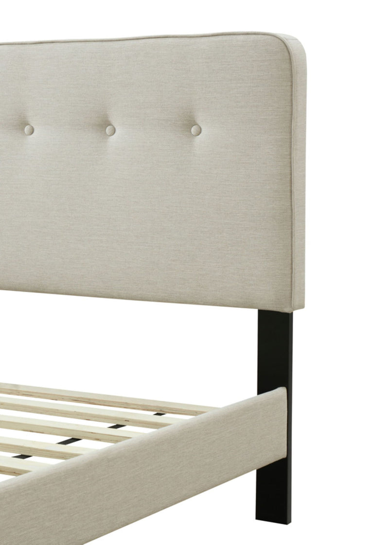 Upholstered Bed Compact With USB - R&R Furniture Gallery (Fountain Valley, CA)