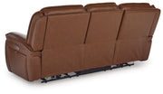Healy Pier - Power Reclining Sofa / Adj Headrest - Chocolate - R&R Furniture Gallery (Fountain Valley, CA)