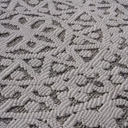 Guros - 6' X 9' Medallion Indoor / Outdoor Area Rug - Gray / White - R&R Furniture Gallery (Fountain Valley, CA)