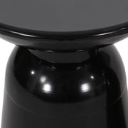 Modern metal outdoor end table by Noble House featuring a large, sleek design with a sturdy metal frame and stylish surface.