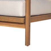 Outdoor Lounge Chair With Woven Backrest, Solid Wood Frame, Comfortable Cushions - R&R Furniture Gallery (Fountain Valley, CA)