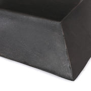 Outdoor lightweight concrete side table with copper finish by Noble House, featuring a sleek and modern design.