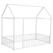 Metal Bed House Bed Frame With Fence - R&R Furniture Gallery (Fountain Valley, CA)