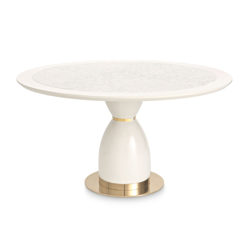 Lisbon - Round Dining Table - Silken Cream - R&R Furniture Gallery (Fountain Valley, CA)