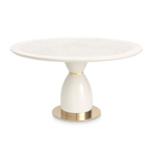 Lisbon - Round Dining Table - Silken Cream - R&R Furniture Gallery (Fountain Valley, CA)