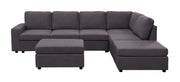 Cassia - 7 Seat Reversible Modular Sectional Sofa With Ottoman - R&R Furniture Gallery (Fountain Valley, CA)