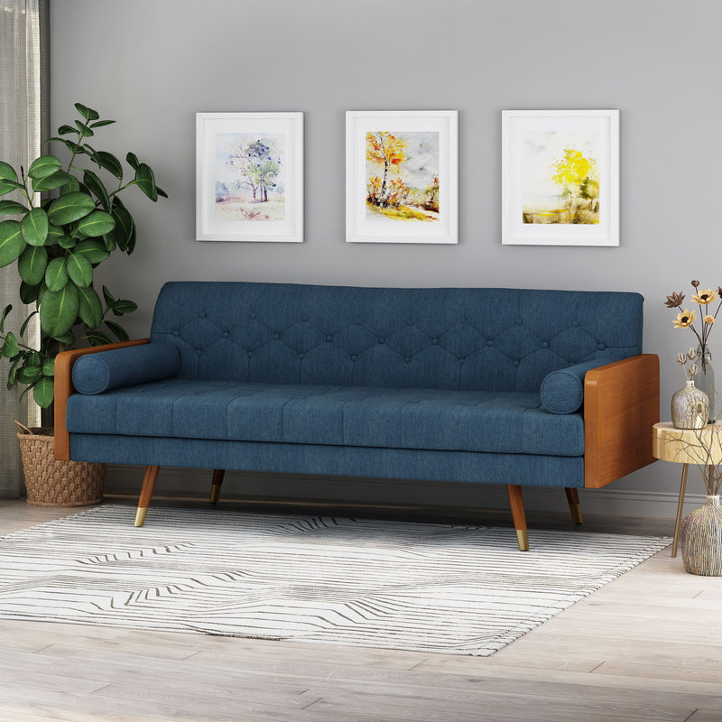 Aidan - Mid Century Modern Tufted Fabric Sofa - R&R Furniture Gallery (Fountain Valley, CA)