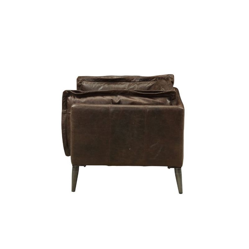 Porchester - Chair - Distress Chocolate Top Grain Leather - R&R Furniture Gallery (Fountain Valley, CA)