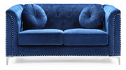 Glory Furniture stylish sloped arm loveseat in a cozy living room setting, featuring plush cushions and modern design.