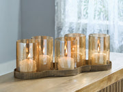 Evereton - Candle Holder - Antique Gold Finish - R&R Furniture Gallery (Fountain Valley, CA)