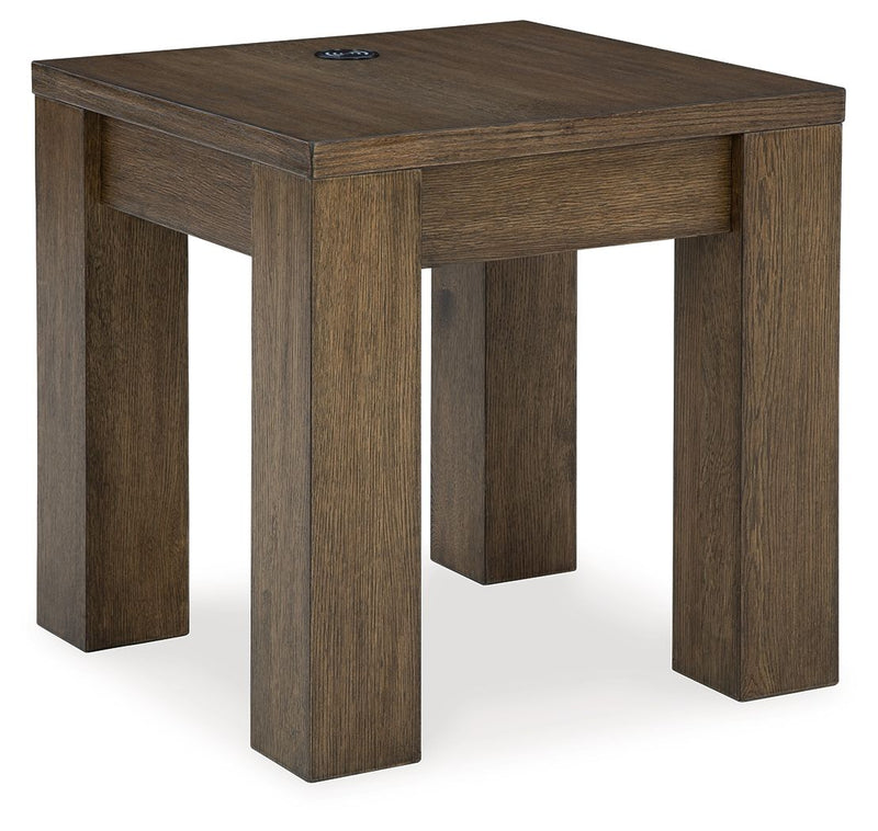 Rosswain - Square End Table - Warm Brown - R&R Furniture Gallery (Fountain Valley, CA)