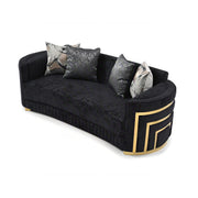 Soledad - Sofa With Upholstery And Hued Accents - Black - R&R Furniture Gallery (Fountain Valley, CA)