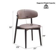 Lanae - Side Chair (Set of 2) - Coffee Polish Microfiber & Black - R&R Furniture Gallery (Fountain Valley, CA)