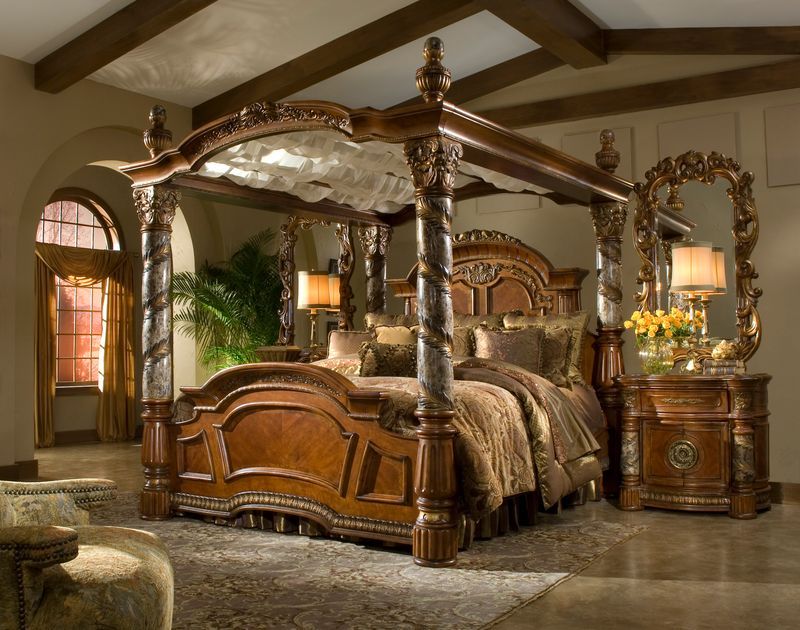 Villa Valencia - Canopy Bed - R&R Furniture Gallery (Fountain Valley, CA)
