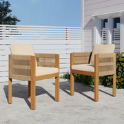 Outdoor Dining Chairs With Rope Handles (Set of 2) - R&R Furniture Gallery (Fountain Valley, CA)