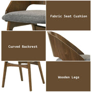 Delmon - Side Chair (Set of 2) - Dark Walnut / Gray - R&R Furniture Gallery (Fountain Valley, CA)