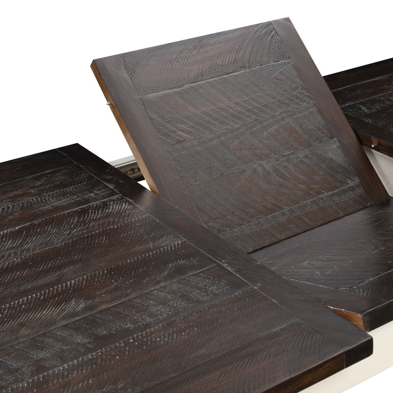Dining Table With Leaf, Expandable - Brown - R&R Furniture Gallery (Fountain Valley, CA)