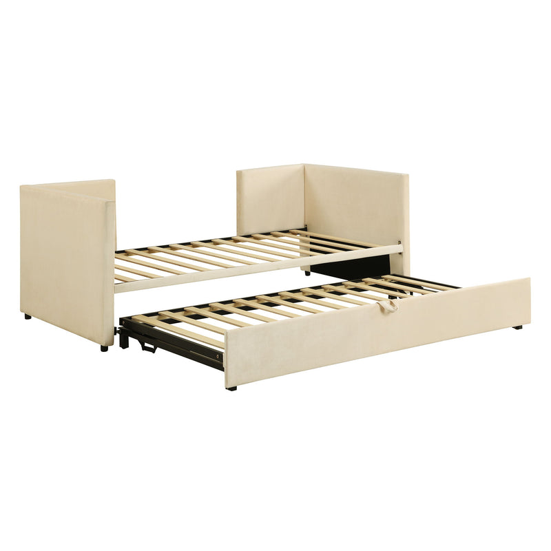 Twin Size Upholstered Daybed With Pop Up Trundle - R&R Furniture Gallery (Fountain Valley, CA)