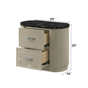 Travonte - Nightstand - Gray / Beige - R&R Furniture Gallery (Fountain Valley, CA)