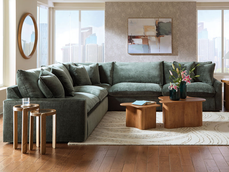 Carriage View - 3-Piece Sectional - Jade - R&R Furniture Gallery (Fountain Valley, CA)