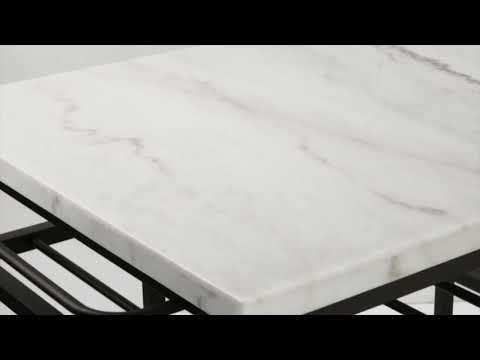 Lanzo - Kitchen Island - Marble Top & Gunmetal