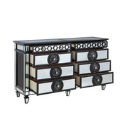 Varian II - Dresser - Mirrored, Black & Sliver - R&R Furniture Gallery (Fountain Valley, CA)