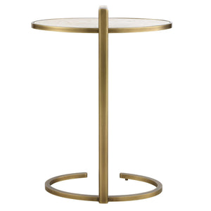 Marbled Pull Up Accent Table - Gold