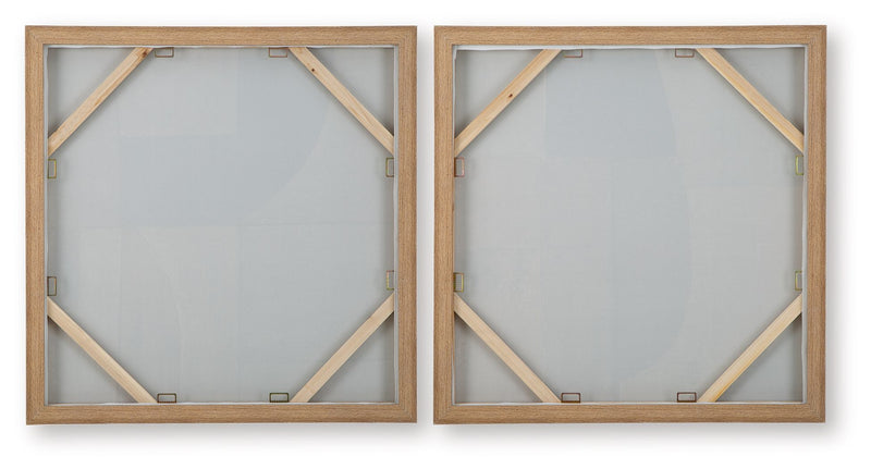 Bexlen - Wall Art Set (Set of 2) - Tan / Taupe / Black - R&R Furniture Gallery (Fountain Valley, CA)