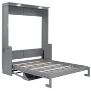 Murphy Bed With Desk, LED Lights & USB Charging Station - R&R Furniture Gallery (Fountain Valley, CA)