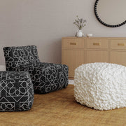 Cathy - Woven Pouf - Cream - R&R Furniture Gallery (Fountain Valley, CA)