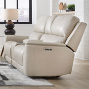 Parker Living Easton Zero Gravity Power Reclining 3-piece sofa set in a modern living room, featuring plush cushions and reclining seats.