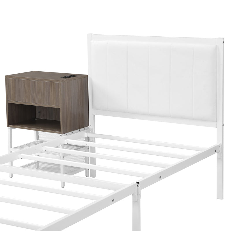 Platform Bed With 2 Tier Storage Shelves, Storage Cabinet - R&R Furniture Gallery (Fountain Valley, CA)