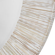 Round whitewash wall mirror by Uttermost with a simple, elegant frame for stylish home decor.