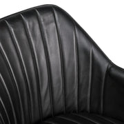 Leon - Leather Dining Chair - Midnight Raven - R&R Furniture Gallery (Fountain Valley, CA)