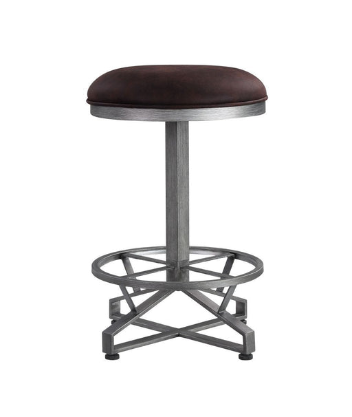 Evangeline - Counter Height Stool (Set of 2) - Rustic Brown Fabric & Black - R&R Furniture Gallery (Fountain Valley, CA)