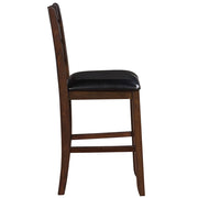 Urbana - Counter Height Chair (Set of 2) - Black Synthetic Leather & Espresso - R&R Furniture Gallery (Fountain Valley, CA)