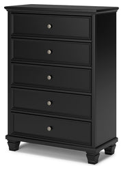 Lanolee - Five Drawer Chest - Black - R&R Furniture Gallery (Fountain Valley, CA)