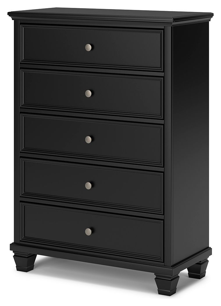 Lanolee - Five Drawer Chest - Black - R&R Furniture Gallery (Fountain Valley, CA)