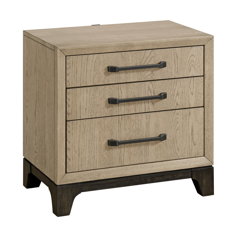 3 Drawer Nightstand With USB Charging Port - Brown - R&R Furniture Gallery (Fountain Valley, CA)