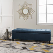 Upholstered Storage Ottoman Bench, Foot Rest For Bedroom - R&R Furniture Gallery (Fountain Valley, CA)