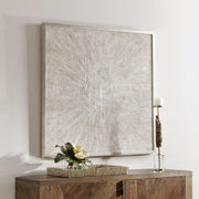 Abstract pearl silver canvas art by Uttermost featuring mesmerizing abstract design on a sleek canvas surface.
