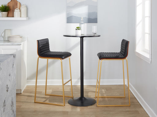 Lumi Source Mason Mara set of 2 contemporary fixed height barstools with sleek design and versatile style, perfect for modern counters.