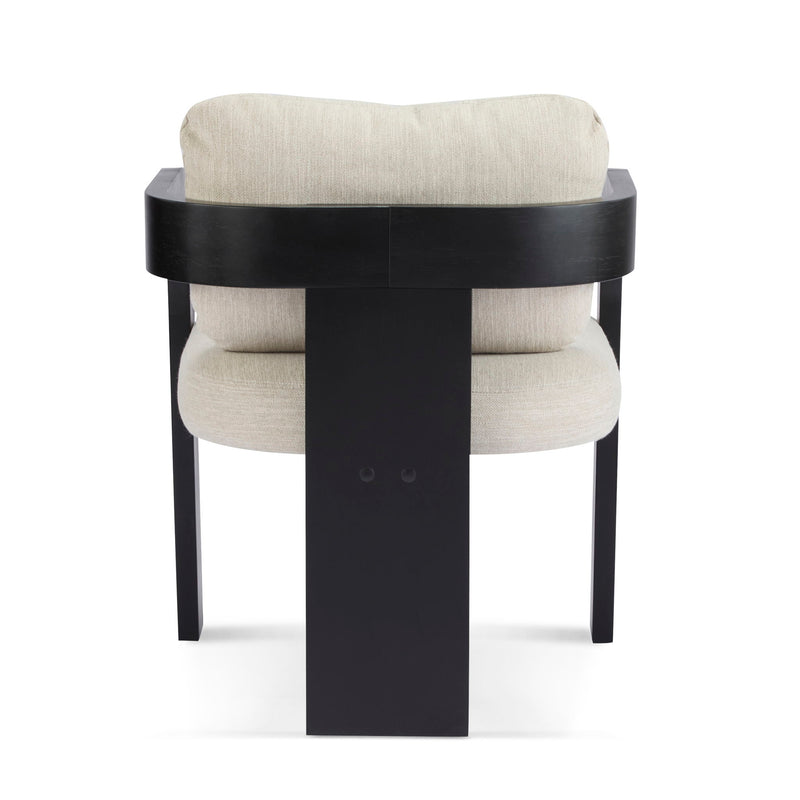 Dining Chairs With Pillow Back (Set of 2) - Beige / Black - R&R Furniture Gallery (Fountain Valley, CA)