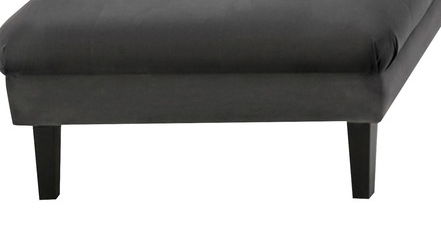 Mary - Tufted Chaise With 1 Accent Pillow - Dark Gray - R&R Furniture Gallery (Fountain Valley, CA)