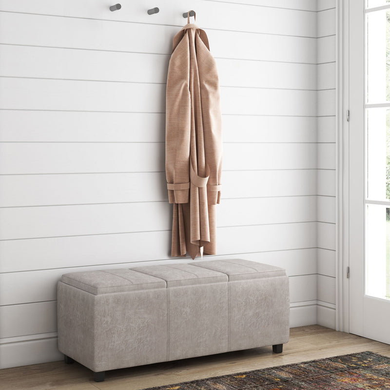 Avalon - Upholstered Storage Ottoman - R&R Furniture Gallery (Fountain Valley, CA)