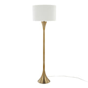 Lumi Source Lenuxe contemporary floor lamp with sleek metal stand and modern design, ideal for living room lighting.
