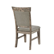 Dining Side Chair Set With Cushioned Back And Seat (Set of 2) - Weathered Gray / Natural - R&R Furniture Gallery (Fountain Valley, CA)