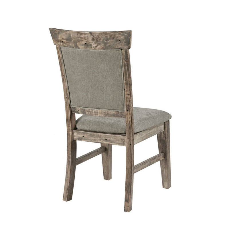 Dining Side Chair Set With Cushioned Back And Seat (Set of 2) - Weathered Gray / Natural - R&R Furniture Gallery (Fountain Valley, CA)