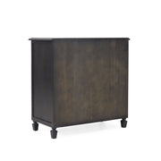 Dark gray Newell Cane 3 Drawer Dresser by Noble House, an accent chest with a stylish design and three spacious drawers.