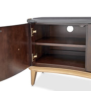 Camellia Field - Media Cabinet - Dark Brown - R&R Furniture Gallery (Fountain Valley, CA)